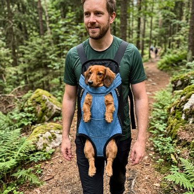 Sac de transport Chien mains libres dans les bois