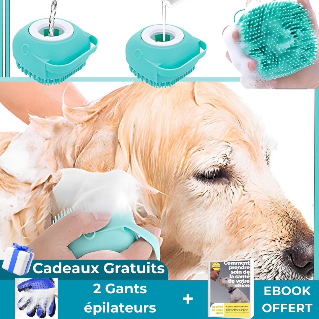 RelaxoBain™| Brosse shampoing pour chiens