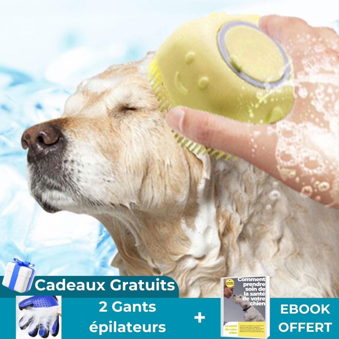 RelaxoBain™| Brosse shampoing pour chiens