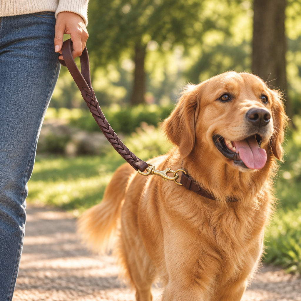 Laisse pour chien en balade