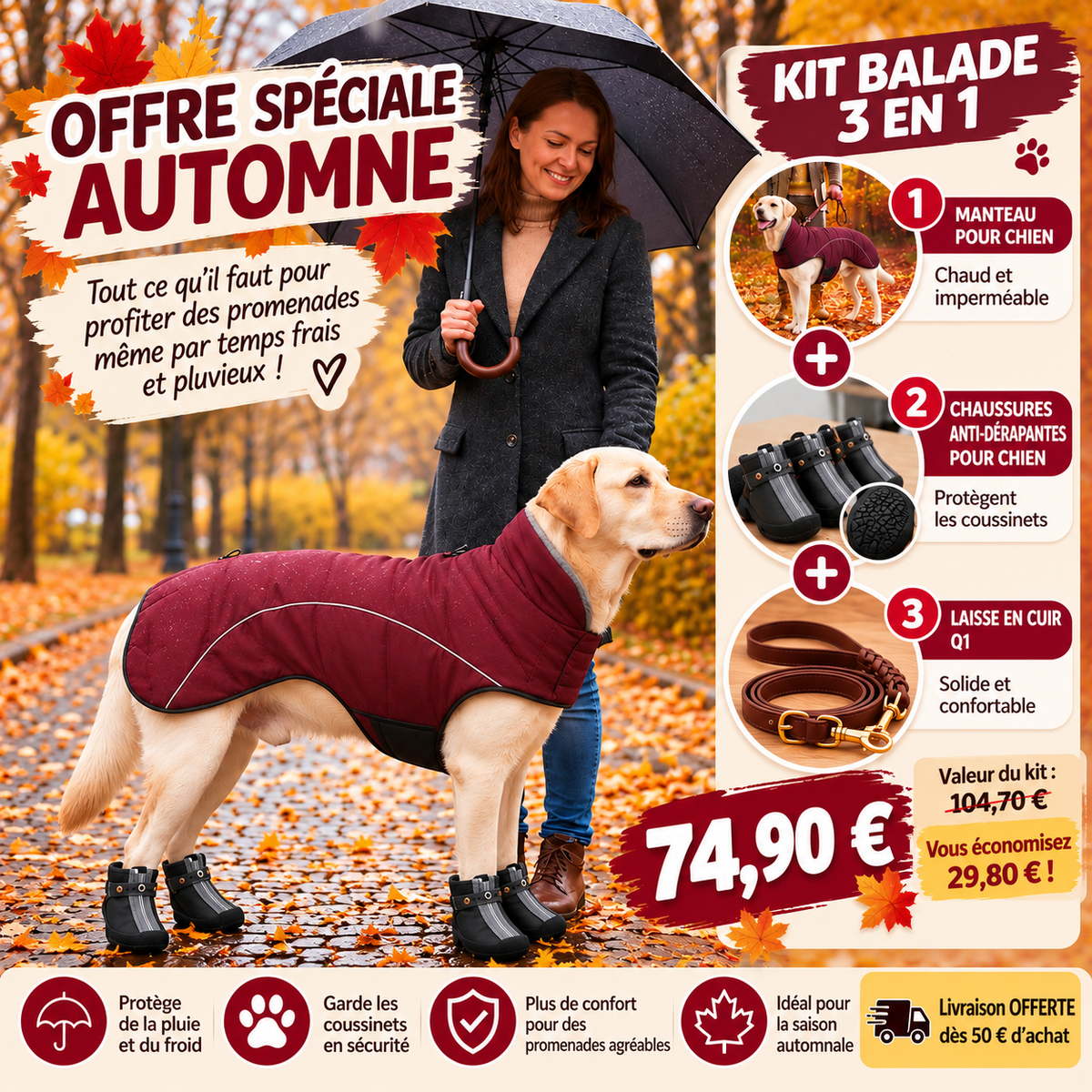 Manteau pour chien | ChaudBalade™