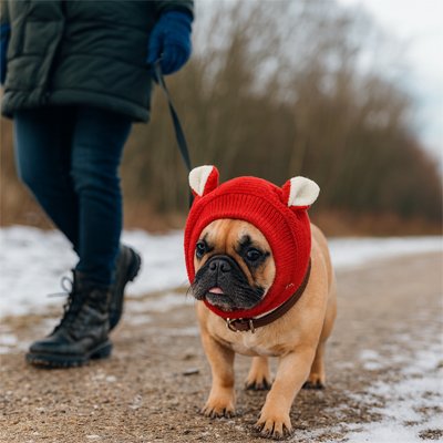 Bonnet pour chien​ rouge