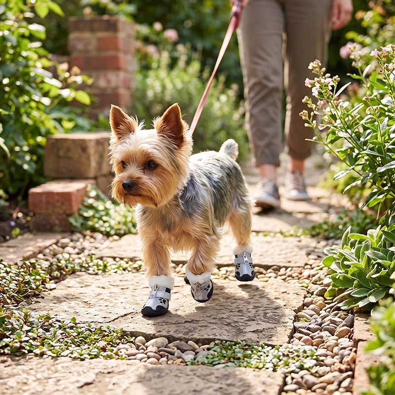 Chaussure Chien noir dans le bois