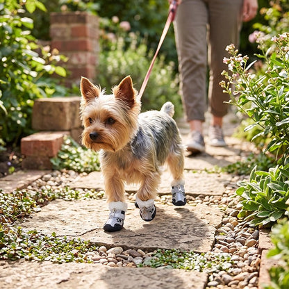 Chaussure Chien noir dans le bois