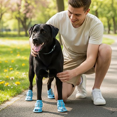 Chaussure Chiens bleu 