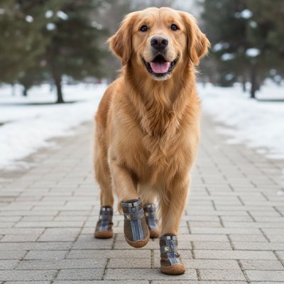 Chaussures pour Chien jaune marron