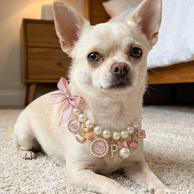 Collier pour Chien chihuahua allongé