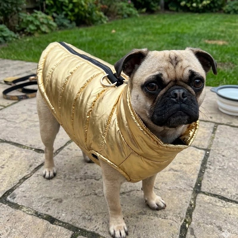 Doudoune pour chiens doré