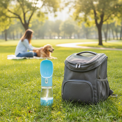 gourde-pour-chien-bleu-chien-au-parc