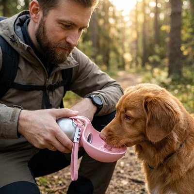 Gourde pour Chien dans le bois