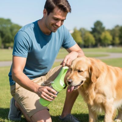 gourde-pour-chien-vert