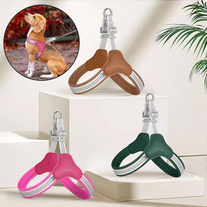 Trois variantes de harnais anti traction vert, ose et brun
