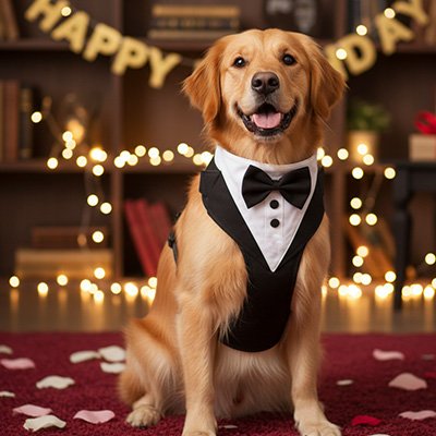 Harnais chien décore en lumière