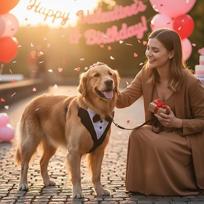 Harnais chien en fête