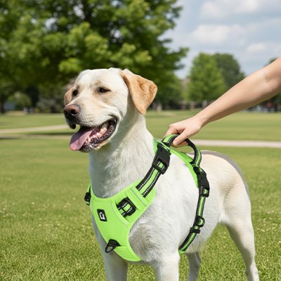 Harnais chien vert