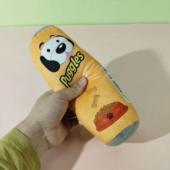 Jouet pour chien rouge moelleux