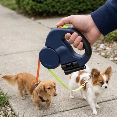 Laisse double pour Chien bleu