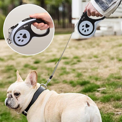 Laisse pour chien enrouleur noir au parc