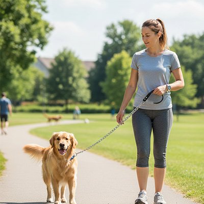Laisse pour chien faisant le jogging