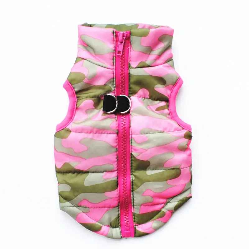Manteau pour chien vert-rose