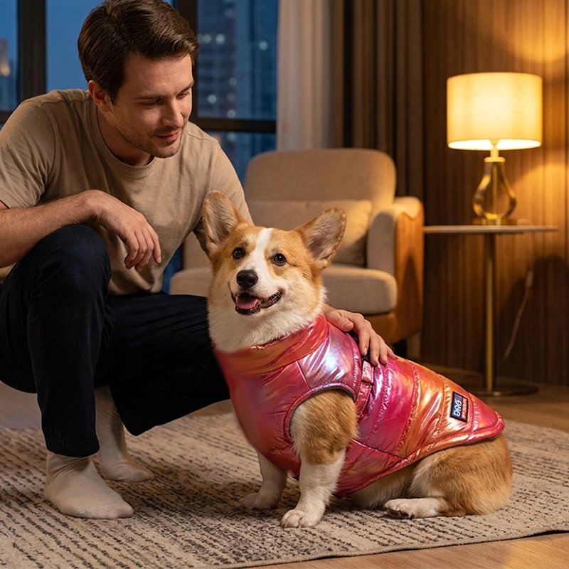 Manteau Chien rouge dans le salon