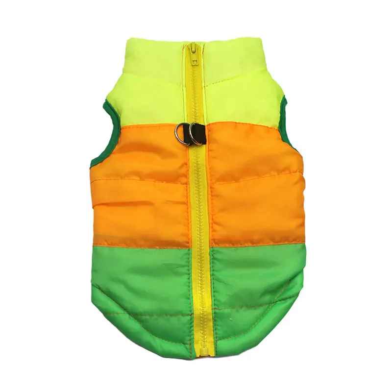 Manteau chien Vert-orange-jaune