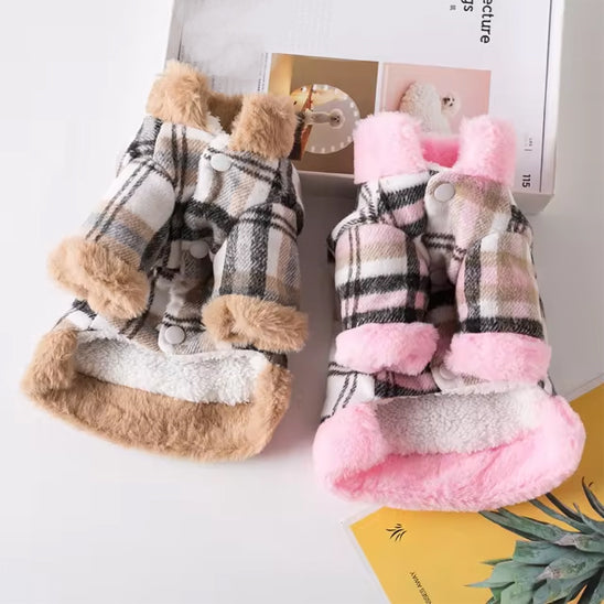 Manteaux pour chien rose et marron