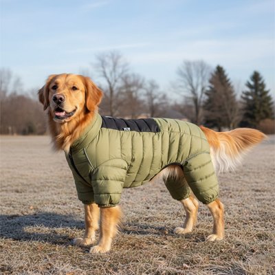 Manteau pour Chien vert dans le bois