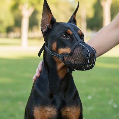 Muselière chien anti morsure berger allemand