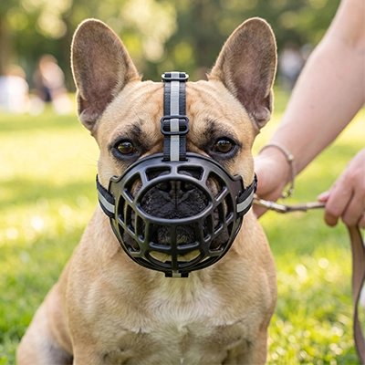 Muselière chien​ au parc