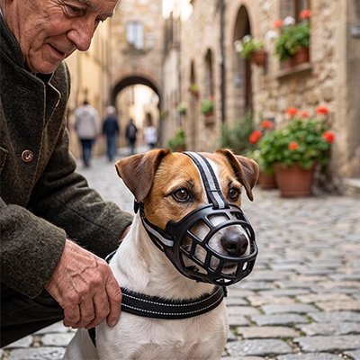 Muselière chien​ de face