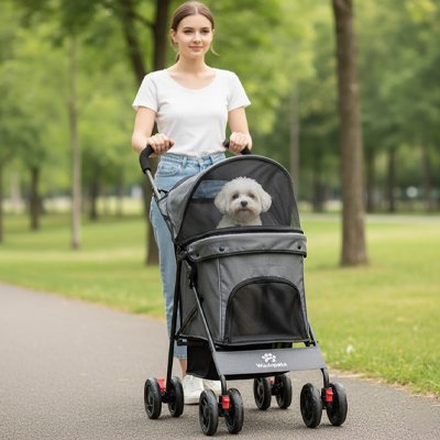 Poussette chien extérieur