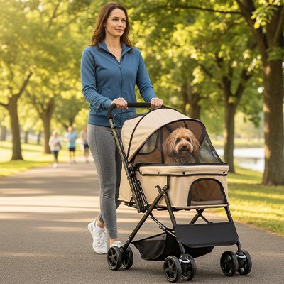 Poussette pour Chien complicité renforcée 