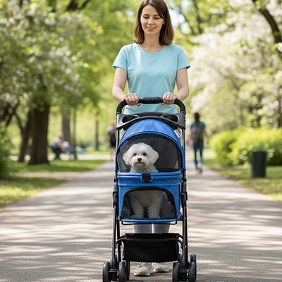 Poussette pour Chien confort et relaxation