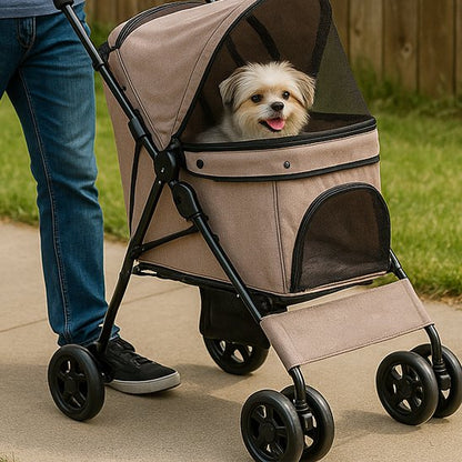 poussette pour Chien gris