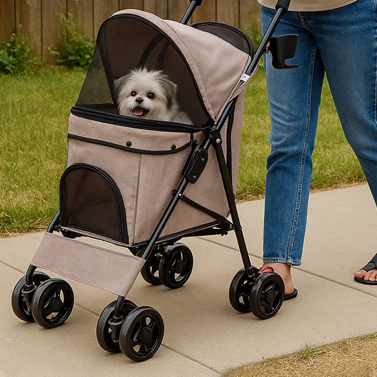 poussette pour Chien pour sortie 