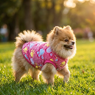 Pull Chien avec un chien dans le parc