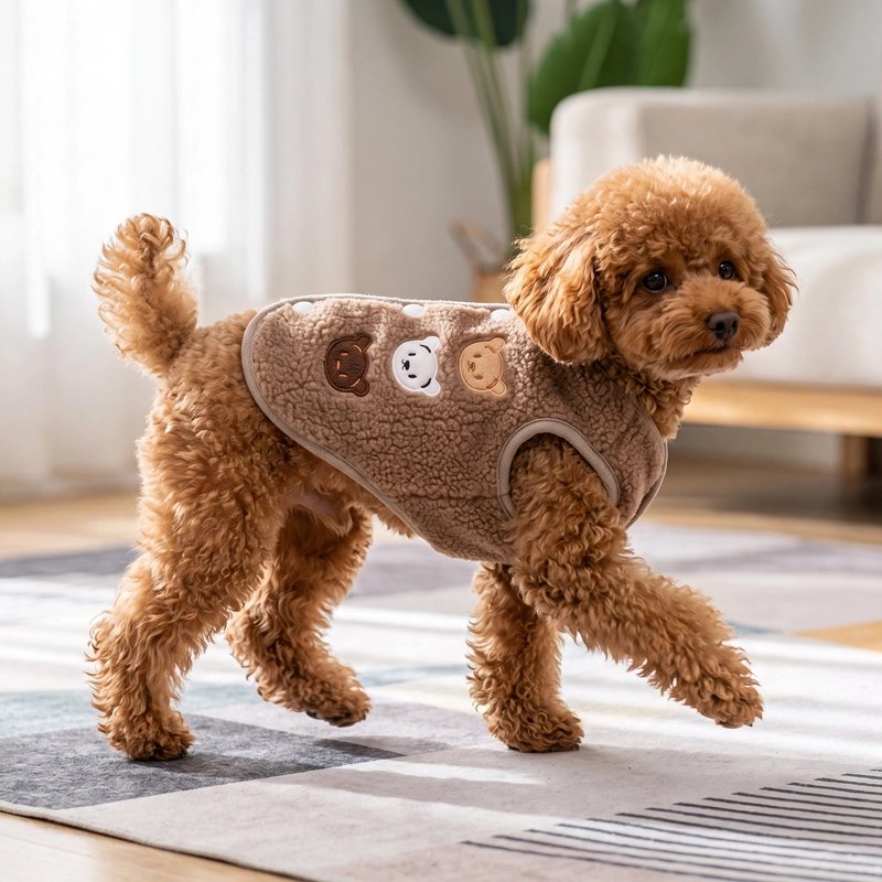 Pull pour Chien marron dans le salon