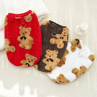 Pull pour Chien rouge marron et blanc