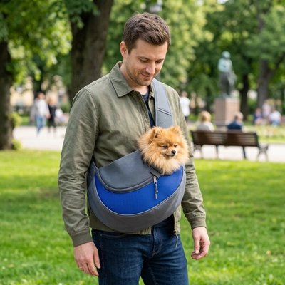 Sac de transport pour Chien bleu au parc
