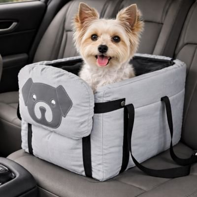 Sac de transport pour Chien gris dans la voiture