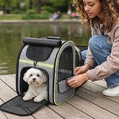 Sac de transport pour Chien près du lac
