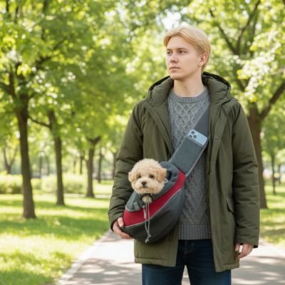 Sac de transport pour Chien rouge au parc