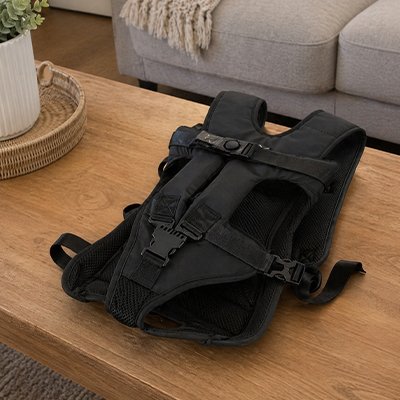 Sac de transport pour noir Chien sur la table