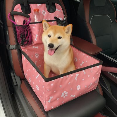 Siege auto chien rose confortable