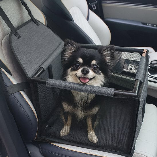 Siege auto pour chien gris foncé