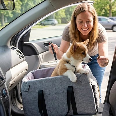 Siege auto pour chien sur le siège avant