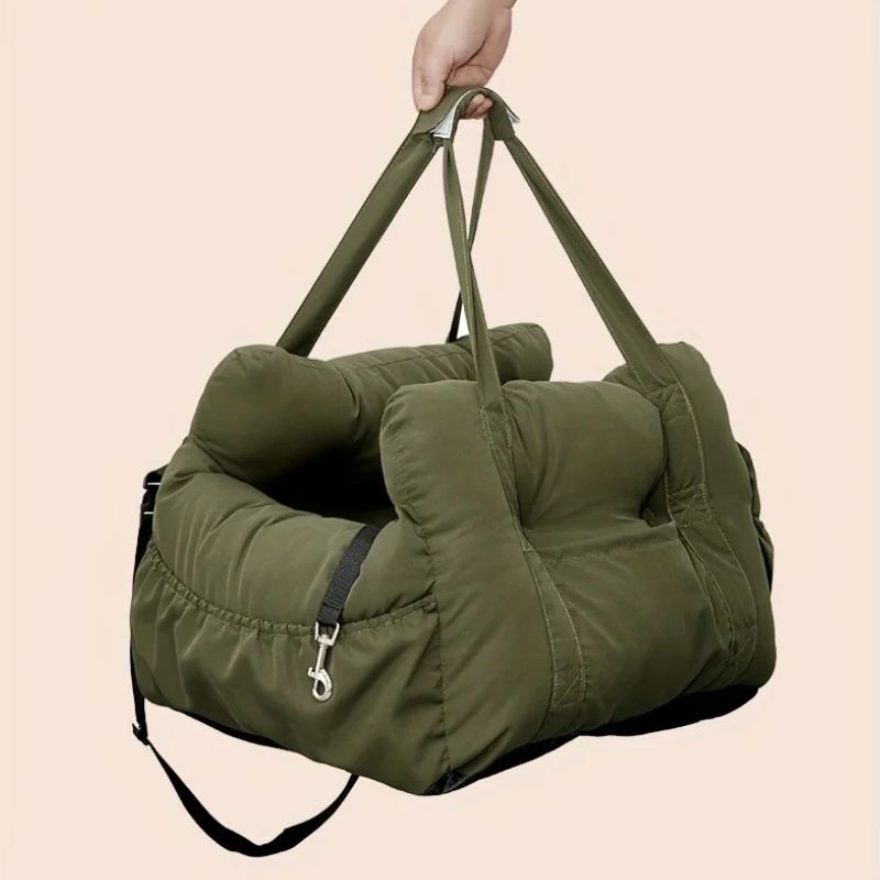 siège auto pour chiens vert portable