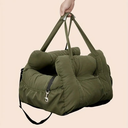 siège auto pour chiens vert portable